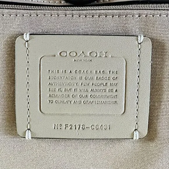 COACH Chalk Multi Poppy Floral City Tote Bag - Picture 10 of 11